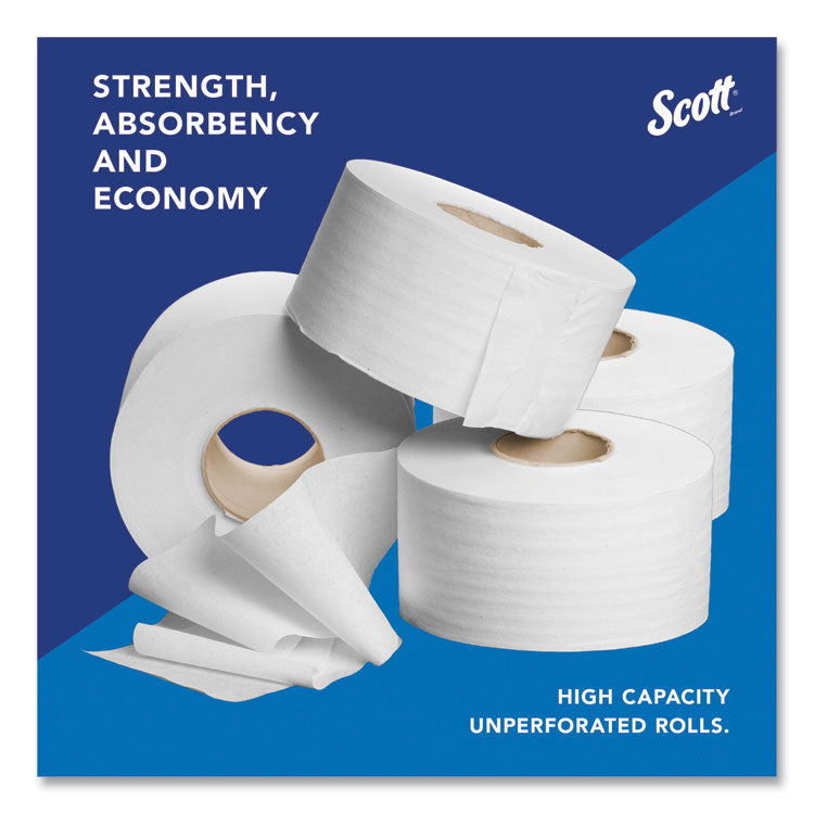 Essential JRT Jumbo Roll Bathroom Tissue, Septic Safe, 2-Ply, 3.55" x 1,000 ft, White, 4 Rolls/Carton