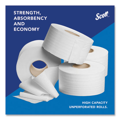 Essential JRT Jumbo Roll Bathroom Tissue, Septic Safe, 2-Ply, 3.55" x 1,000 ft, White, 4 Rolls/Carton