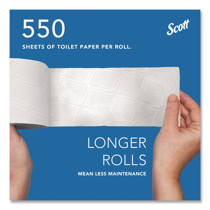 Essential Standard Roll Bathroom Tissue for Business, Septic Safe, 2-Ply, White, 550 Sheets/Roll, 80 Rolls/Carton