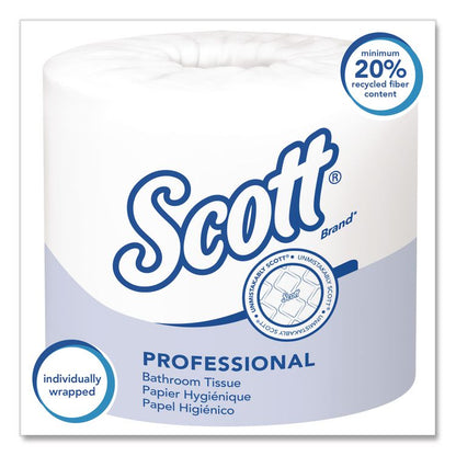 Essential Standard Roll Bathroom Tissue for Business, Septic Safe, 1-Ply, White, 1,210 Sheets/Roll, 80 Rolls/Carton