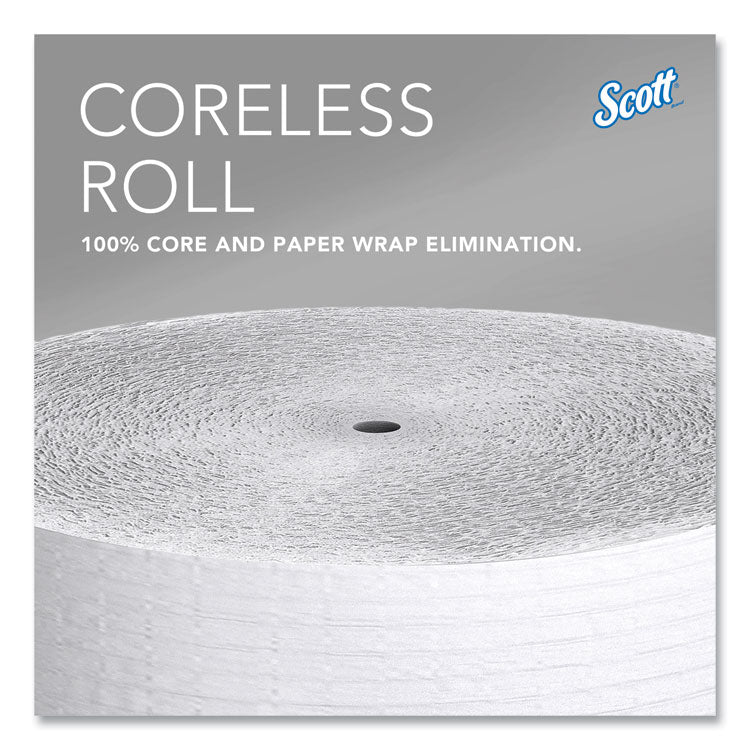 Essential Coreless JRT, Septic Safe, 1-Ply, 3.75" x 2,300 ft, White, 12 Rolls/Carton