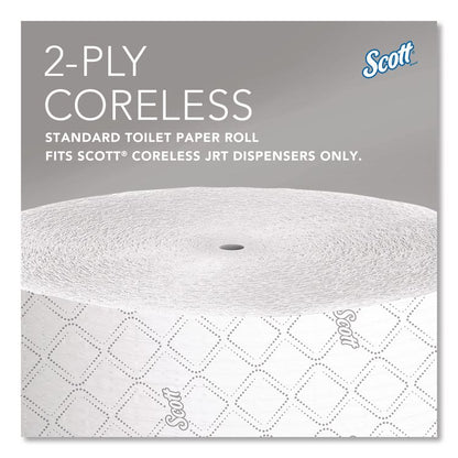 Essential Coreless JRT, Septic Safe, 2-Ply, 3.75" x 1,150 ft, White, 12 Rolls/Carton
