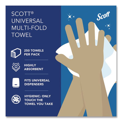 Essential Multi-Fold Towels, 1-Ply, 8 x 9.4, White, 250/Pack, 16 Packs/Carton