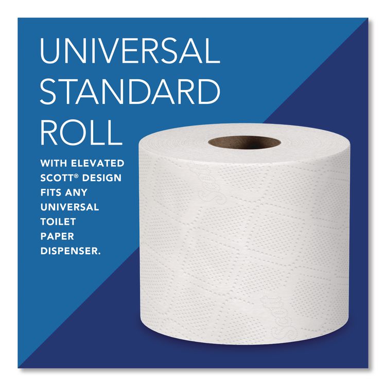 Essential Standard Roll Bathroom Tissue for Business, Septic Safe, 2-Ply, White, 550 Sheets/Roll, 80 Rolls/Carton