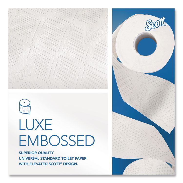 Essential Standard Roll Bathroom Tissue for Business, Septic Safe, 2-Ply, White, 550 Sheets/Roll, 80 Rolls/Carton