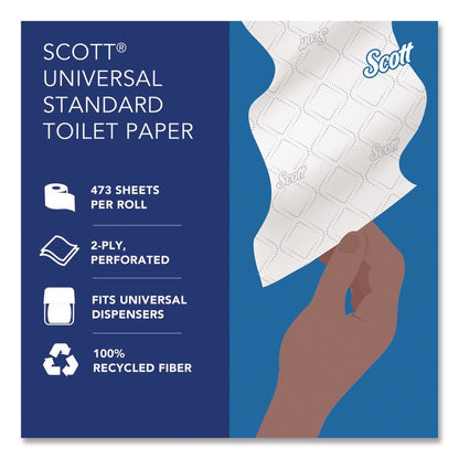Essential 100% Recycled Fiber SRB Bathroom Tissue, Septic Safe, 2-Ply, White, 473 Sheets/Roll, 80 Rolls/Carton