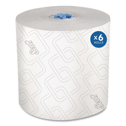 Pro Hard Roll Paper Towels with Elevated Scott Design for Scott Pro Dispenser, Blue Core Only, 1-Ply, 1,150 ft, 6 Rolls/CT