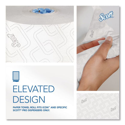 Pro Hard Roll Paper Towels with Elevated Scott Design for Scott Pro Dispenser, Blue Core Only, 1-Ply, 1,150 ft, 6 Rolls/CT