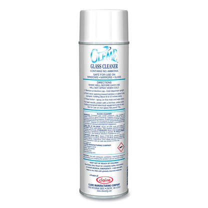 Gleme Glass Cleaner, 19 oz Aerosol Spray, Dozen