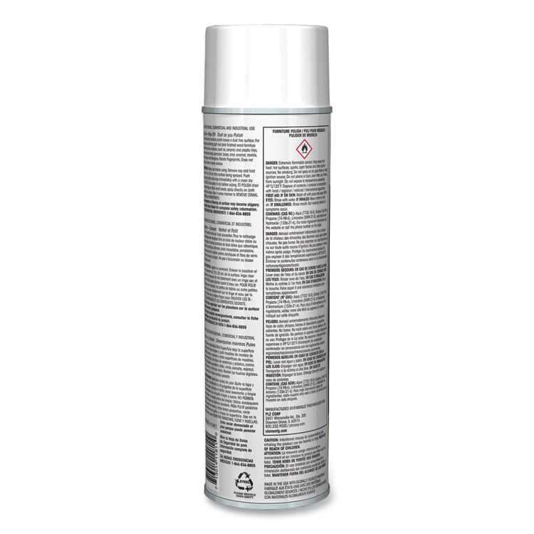 Furniture Polish with Lemon Oil, Lemon Scent, 19 oz Aerosol Spray, Dozen