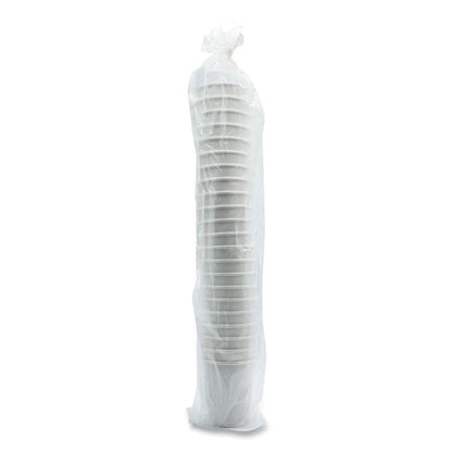 Paper Hot Cups, Double-Walled, 8 oz, White, 25/Pack