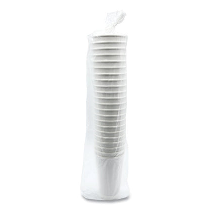 Paper Hot Cups, Double-Walled, 16 oz, White, 25/Pack