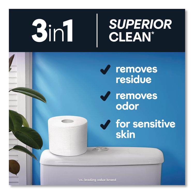 Ultra CleanCare Toilet Paper, Strong Tissue, Septic Safe, 1-Ply, White, 284 Sheets/Roll, 6 Rolls/Pack, 36 Rolls/Carton