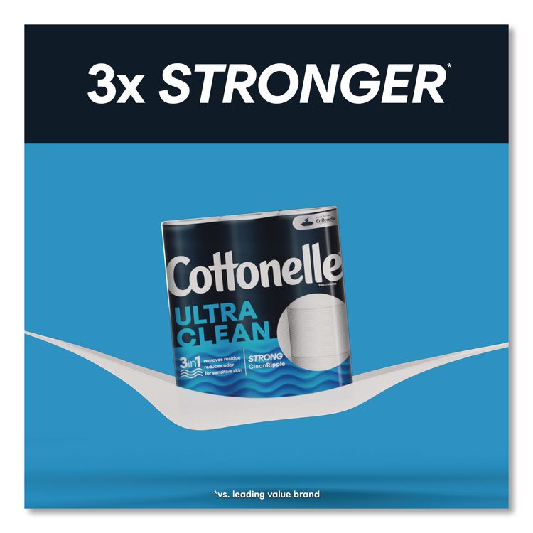 Ultra CleanCare Toilet Paper, Strong Tissue, Septic Safe, 1-Ply, White, 284 Sheets/Roll, 6 Rolls/Pack, 36 Rolls/Carton