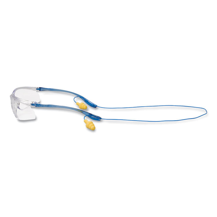 Virtua Sport CCS Protective Eyewear, Blue Half Frame, Clear Single Lens