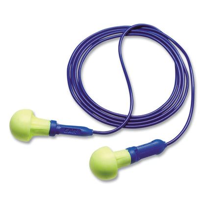 E-A-RPush-Ins Earplugs, Corded, Metal Detectable, 28 dB NRR, One Size Fits Most, Yellow Spherical Pod Plugs, 200 Pairs/Box