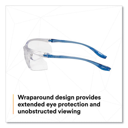 Virtua Sport CCS Protective Eyewear, Blue Half Frame, Clear Single Lens