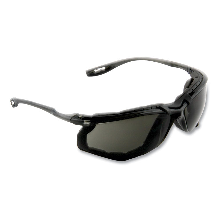 Virtua CCS Protective Eyewear with Foam Gasket, Black/Gray Half Frame, Gray Dual Lens