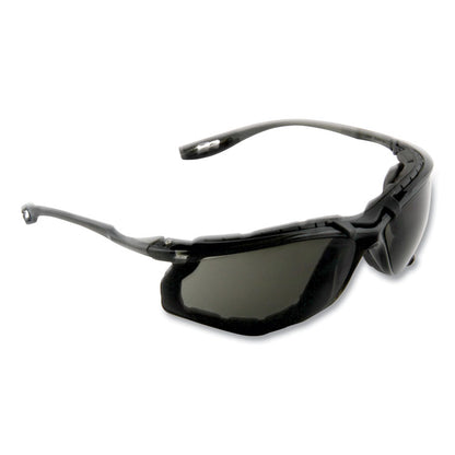 Virtua CCS Protective Eyewear with Foam Gasket, Black/Gray Half Frame, Gray Dual Lens