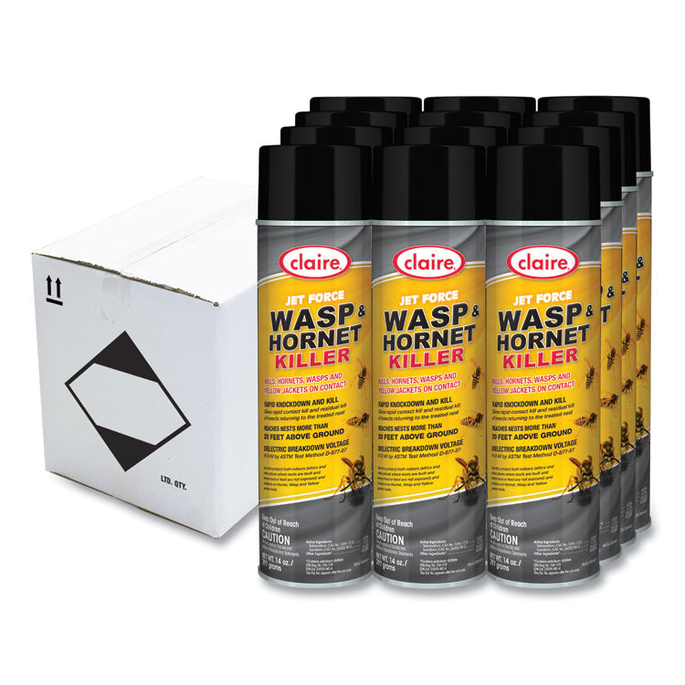 Jet Force Wasp and Hornet Killer, 14 oz Aerosol Spray, 12/Carton