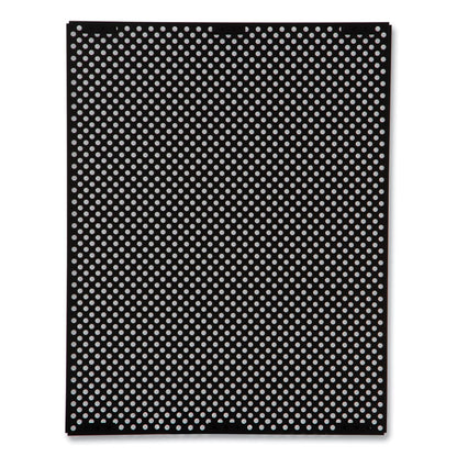 Medium General Purpose Perforated Panels for Tailor and Landmark Series Containers, 20.72" x 0.5" x 27.95", Black, 4/Carton