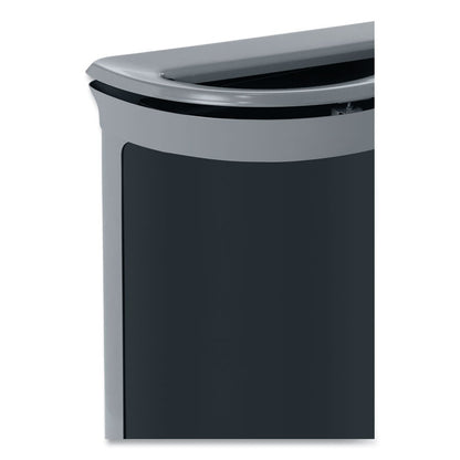 ENHANCE Series Waste Receptacle, 11.5 gal, Metal, Umbra Gray/Pearl Gray