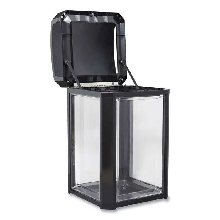 Landmark Series Classic Dome Top Container and Ashtray, 35 gal, Resin, Black