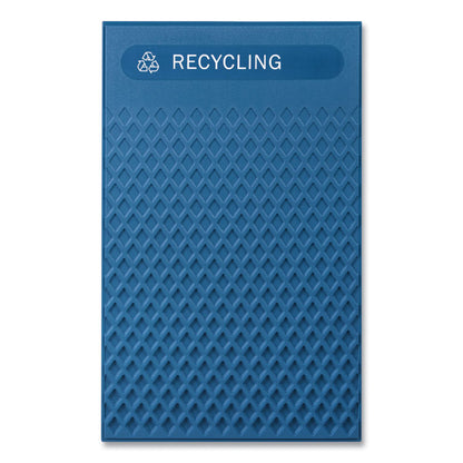 Large Prelabeled Recycled Waste Panels for Tailor and Landmark Series Containers, 20.72" x 0.5" x 34.33", Blue, 4/Carton