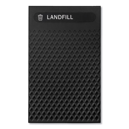 Large Prelabeled Landfill Waste Panels for Tailor and Landmark Series Containers 20.72" x 0.5" x 34.33", Black, 4/Carton