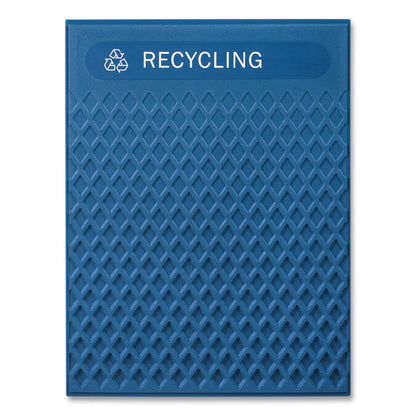 Medium Prelabeled Recycled Waste Panels for Tailor and Landmark Series Containers, 20.72" x 0.5" x 27.95", Blue, 4/Carton