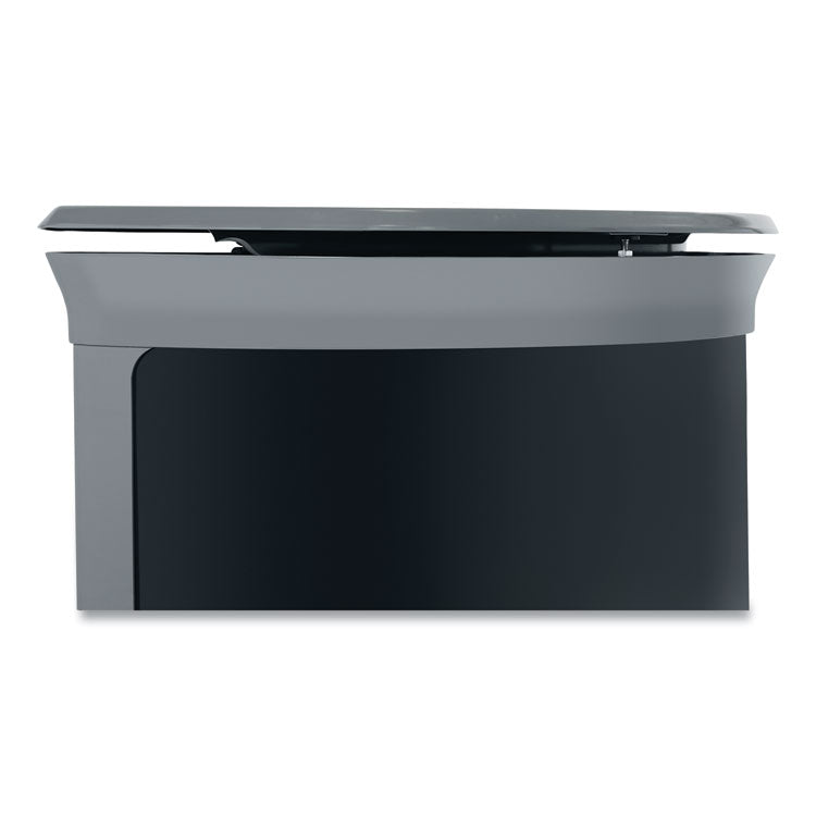 ENHANCE Series Waste Receptacle, 11.5 gal, Metal, Umbra Gray/Pearl Gray