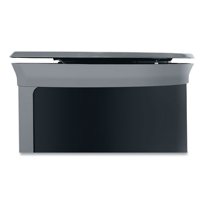 ENHANCE Series Waste Receptacle, 11.5 gal, Metal, Umbra Gray/Pearl Gray