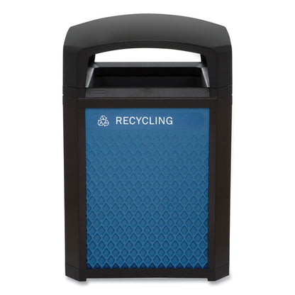 Medium Prelabeled Recycled Waste Panels for Tailor and Landmark Series Containers, 20.72" x 0.5" x 27.95", Blue, 4/Carton