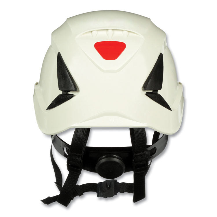 SecureFit X5000 Series Safety Helmets, Brimless, 6-Point Pressure Diffusion Ratchet, One Size Fits Most (6.25 to 8), White