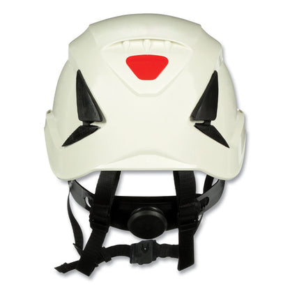 SecureFit X5000 Series Safety Helmets, Brimless, 6-Point Pressure Diffusion Ratchet, One Size Fits Most (6.25 to 8), White