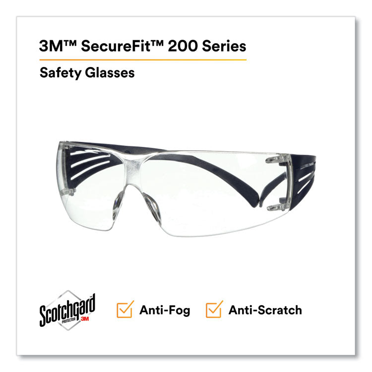 SecureFit 200 Protective Eyewear, Frameless, Clear Single Lens