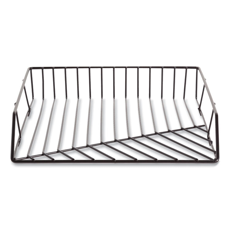 Vena Paper Tray, 1 Section, Holds 11" x 8.5" Sheets, 10.04 x 12.44 x 2.01, Black