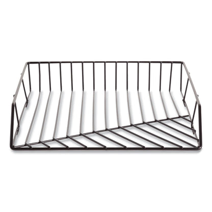 Vena Paper Tray, 1 Section, Holds 11" x 8.5" Sheets, 10.04 x 12.44 x 2.01, Black