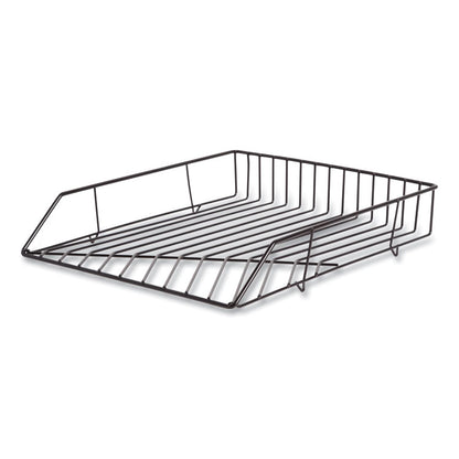 Vena Paper Tray, 1 Section, Holds 11" x 8.5" Sheets, 10.04 x 12.44 x 2.01, Black