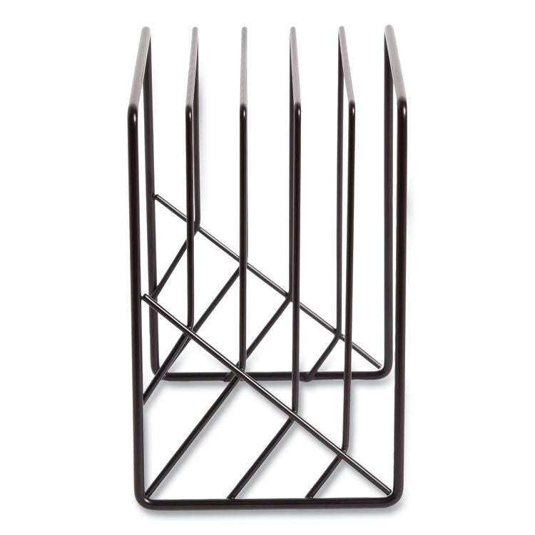 Vena Wire Letter Sorter, 5 Sections, Assorted Sizes, 3.94 x 5.24 x 6.1, Black
