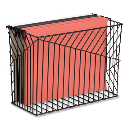 Vena Hanging File Basket, Letter Size, 6.85" Long, Black
