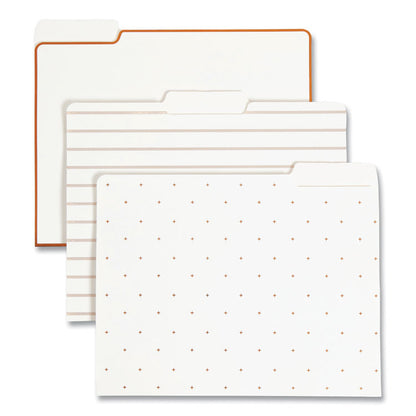 Letter-Size Desktop Fashion Filing Set, Rose Gold, (1) Rack, (3) Hanging Folders, (3) File Folders, (2) Trays,(1) Mail Sorter