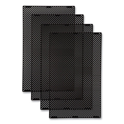 Large General Purpose Perforated Panels for Tailor and Landmark Series Containers, 20.72" x 0.5" x 34.33", Black, 4/Carton