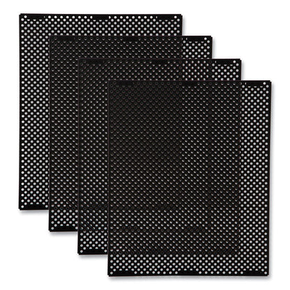 Medium General Purpose Perforated Panels for Tailor and Landmark Series Containers, 20.72" x 0.5" x 27.95", Black, 4/Carton