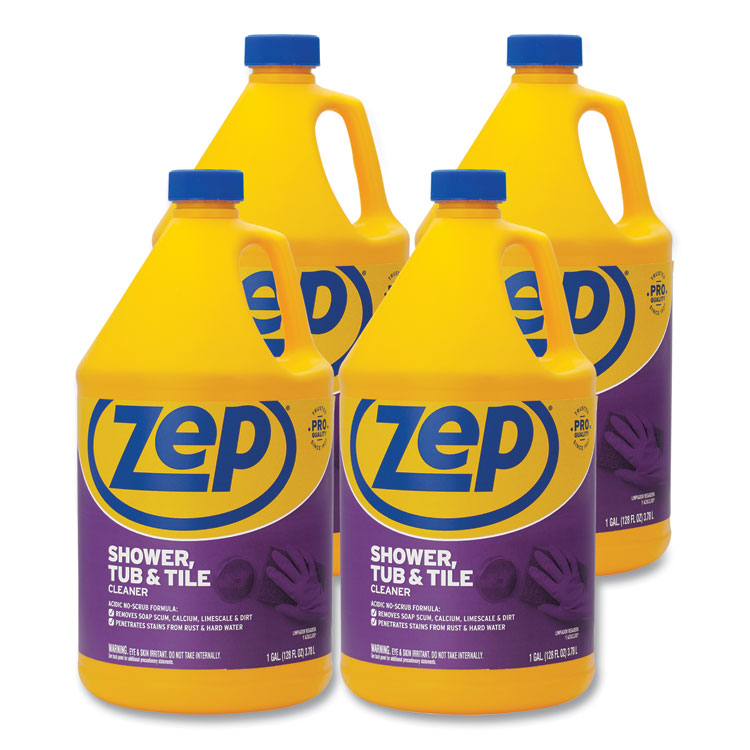 Shower Tub and Tile Cleaner, 1 gal, 4/Carton