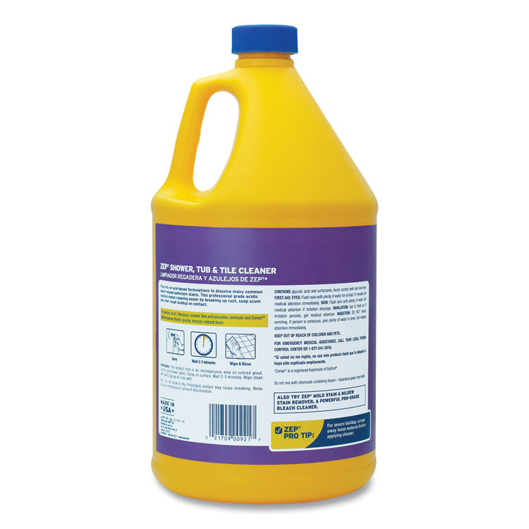 Shower Tub and Tile Cleaner, 1 gal, 4/Carton