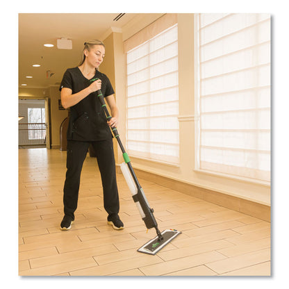 Excella Floor Cleaning Kit, 20" Gray Microfiber Head, 48" to 65" Black/Green Handle
