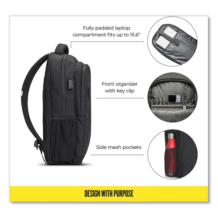 Re:Define Laptop Backpack, 15.6", 12.25 x 5.75 x 18.75, Black