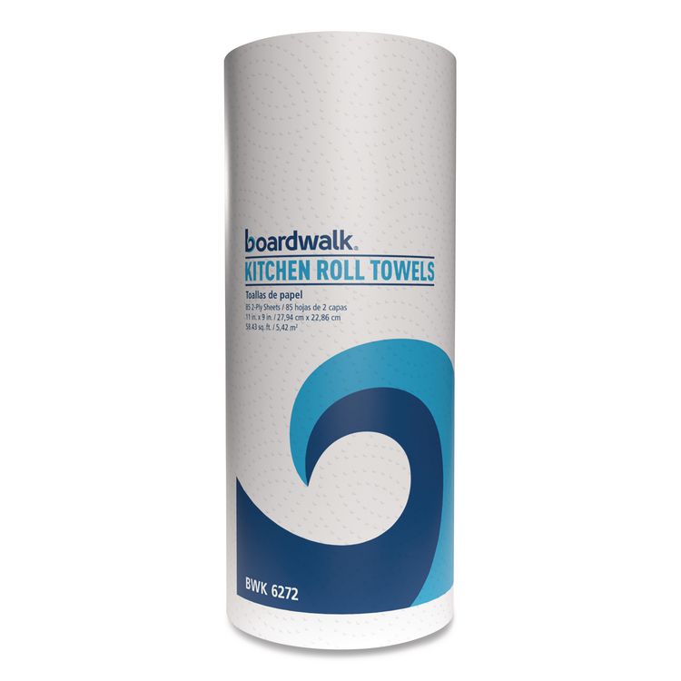 Kitchen Roll Towel, 2-Ply, 11 x 9, White, 85 Sheets/Roll, 30 Rolls/Carton