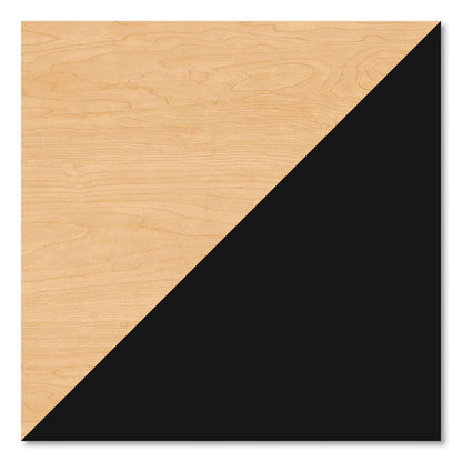 Teachers Pedestal Desks, One Right-Hand Pedestal: Box/File Drawers, 48" x 30" x 29.5", Maple/Black